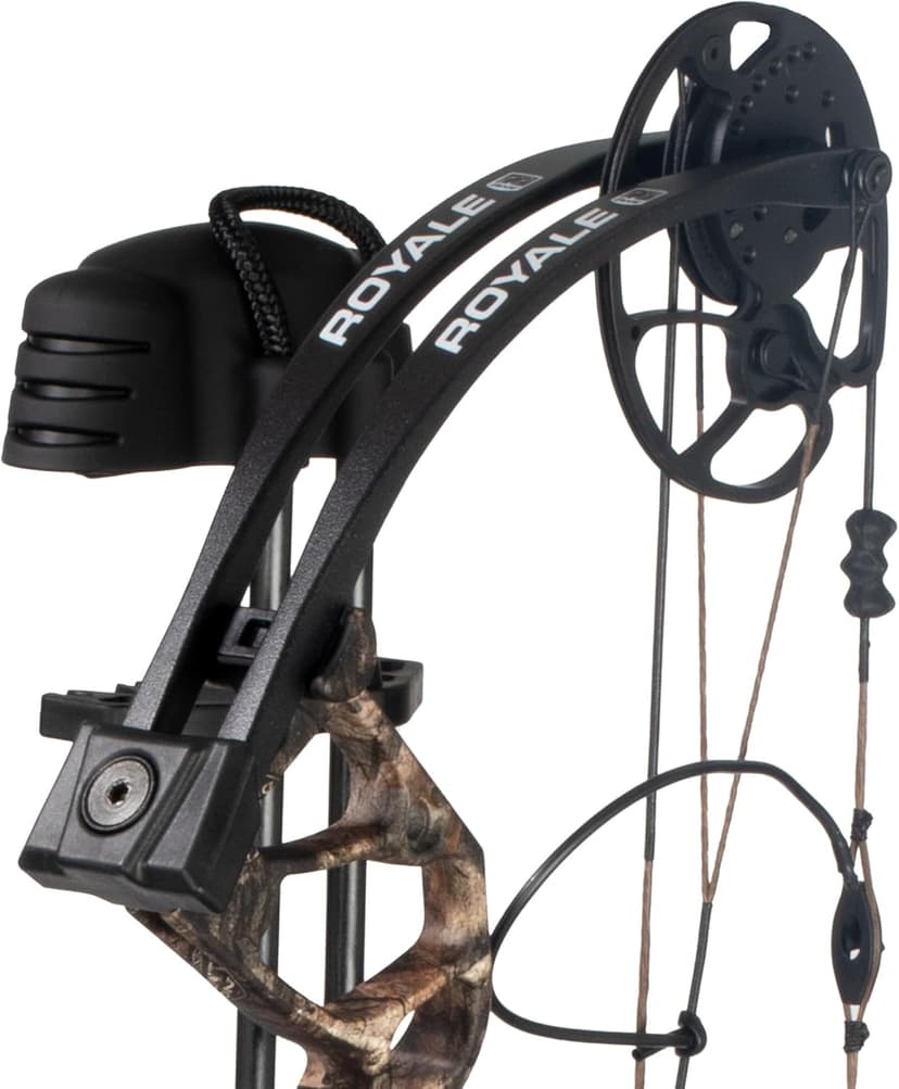 Bear Archery Royale Ready to Hunt Compound Bow Archery Set with Archery Accessories for Adults and Youths, 12”- 27” Draw Length, 5-50 Lbs Draw Weight, Up to 290 FPS