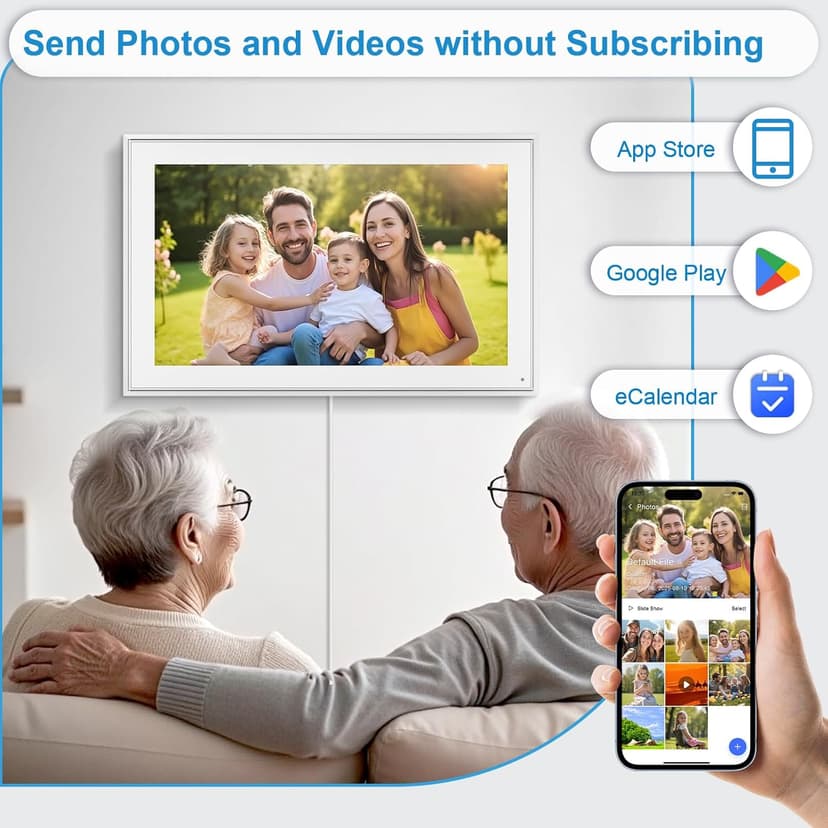 15.6 Inch Digital Calendar Wall Touch Screen Chore Chart, 32GB Electronic Calendar + Smart Family Planner, Wall and Desk Mountable, Gifts for Women Men, Christmas Gifts for Mom Dad