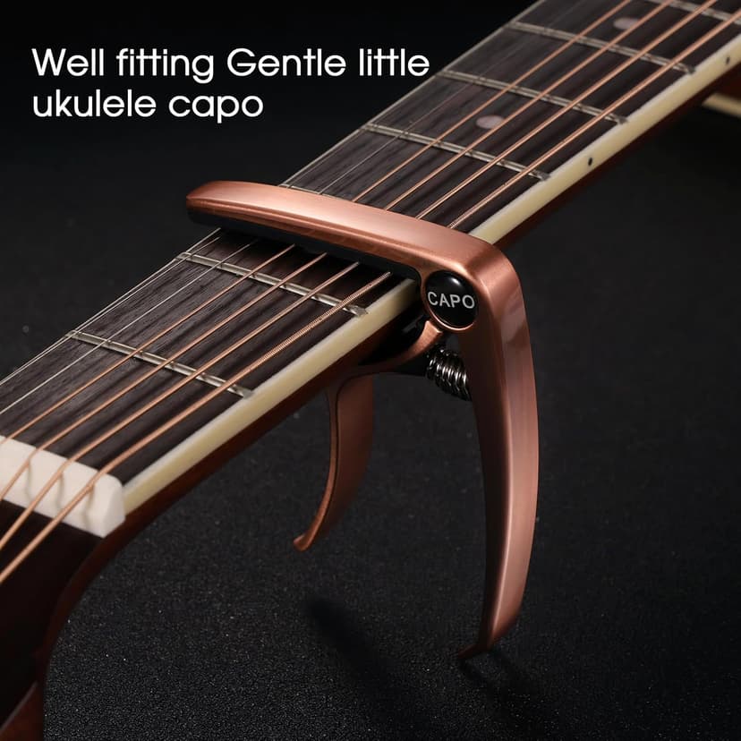 ENO MUSIC Professional Acoustic and Electric Guitars Capo for 6 String Guitar and Mandolin, RedCopper
