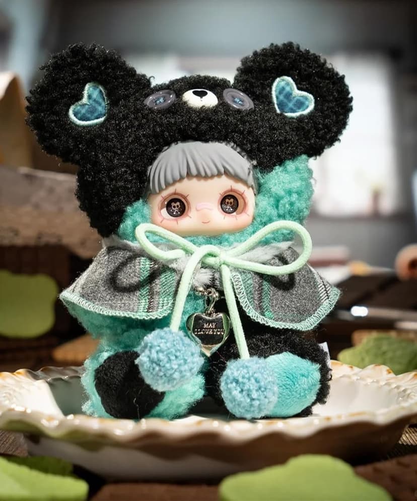 CALEMBOU Plush Blind Box Pendant, Kawaii Maymei Tiny Bear Cookie Series Stuffed Blind Box Keychain, Kawaii Mystery Vinyl Plush Bag Charms Collectible for Birthday Christmas B0FZ94D196