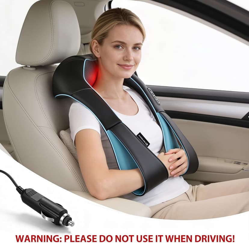 Mo Cuishle Shiatsu Back Shoulder and Neck Massager with Heat, Electric Deep Tissue 4D Kneading Massage, Best Gifts for Women Men Mom Dad, Fathers Day, Mothers Day, Christmas Gifts