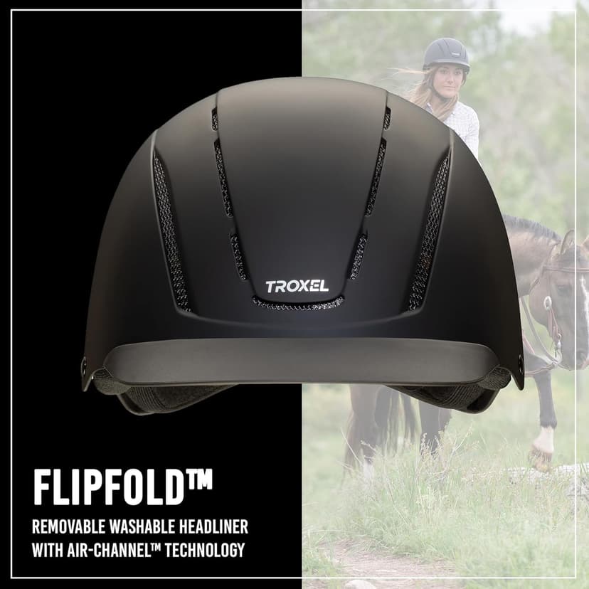 Troxel Spirit Duratec Full Coverage Horse Riding Helmet, Low-Profile Adjustable Design, Safety Horseback Riding Gear