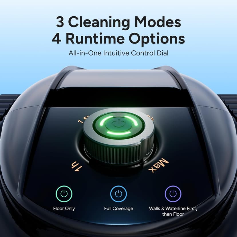 iGarden Robotic Pool Cleaner KN Series, 210-Min Runtime, Smart 3D Navigation, Full-Inverter Energy-Saving Tech, Cleans Floor, Wall & Waterline, for Above-Ground & Inground Pools, Matte Black