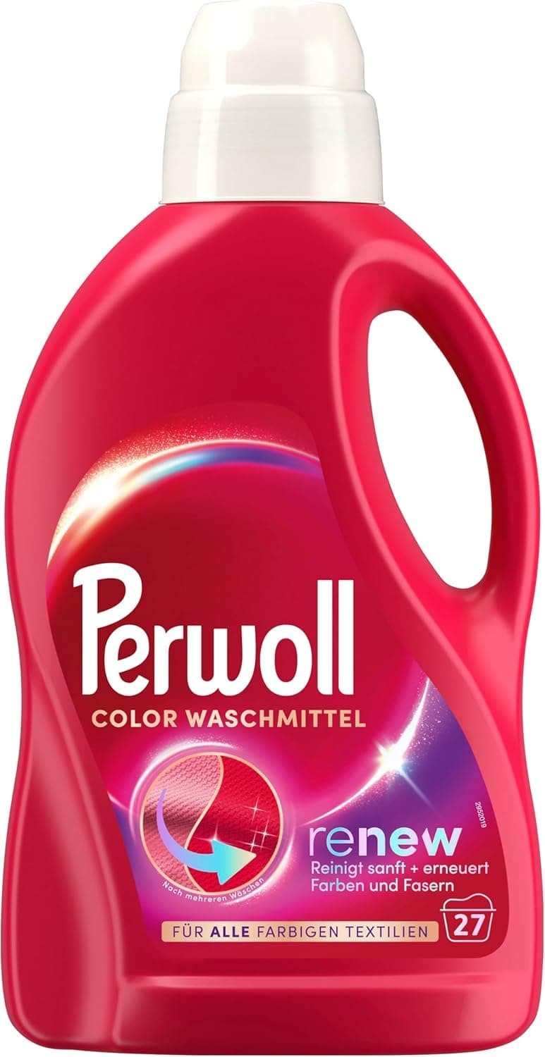 Perwoll Color Detergent (1 x 27 Wash Loads) Mild Liquid Detergent | Gently Cleans and Renews Colors and Fibers | For all Colored Textiles | Color Detergent with Triple-Renew Technology