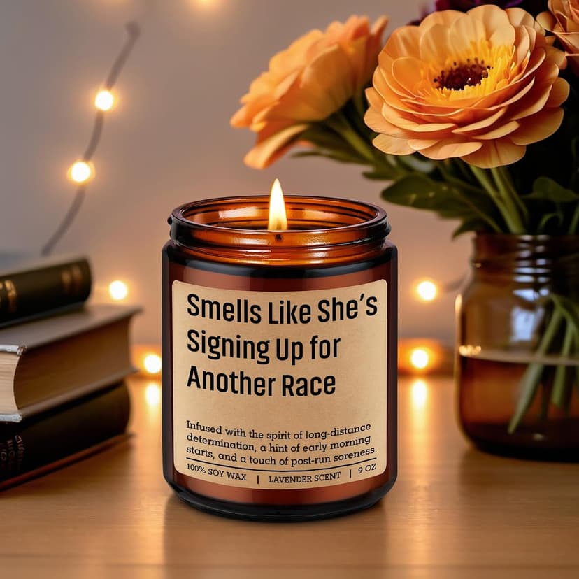 Track and Field, Cross Country, 5K Run, Half Marathon Essentials, Christmas, Birthday, Running Gifts for Marathon Runner, Mom GSPY Candle, Gifts for Runners, Running Accessories for Women, Female, Girl B0FD9S4K1G