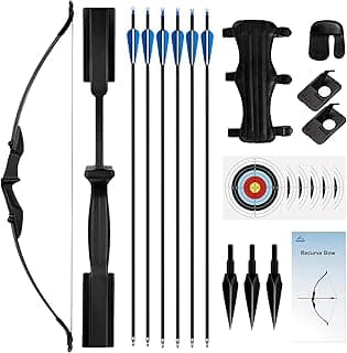 Recurve Bow and Arrow Set，Takedown Recurve Bows Archery for Adults Left and Right Hands 40lbs Archery Set