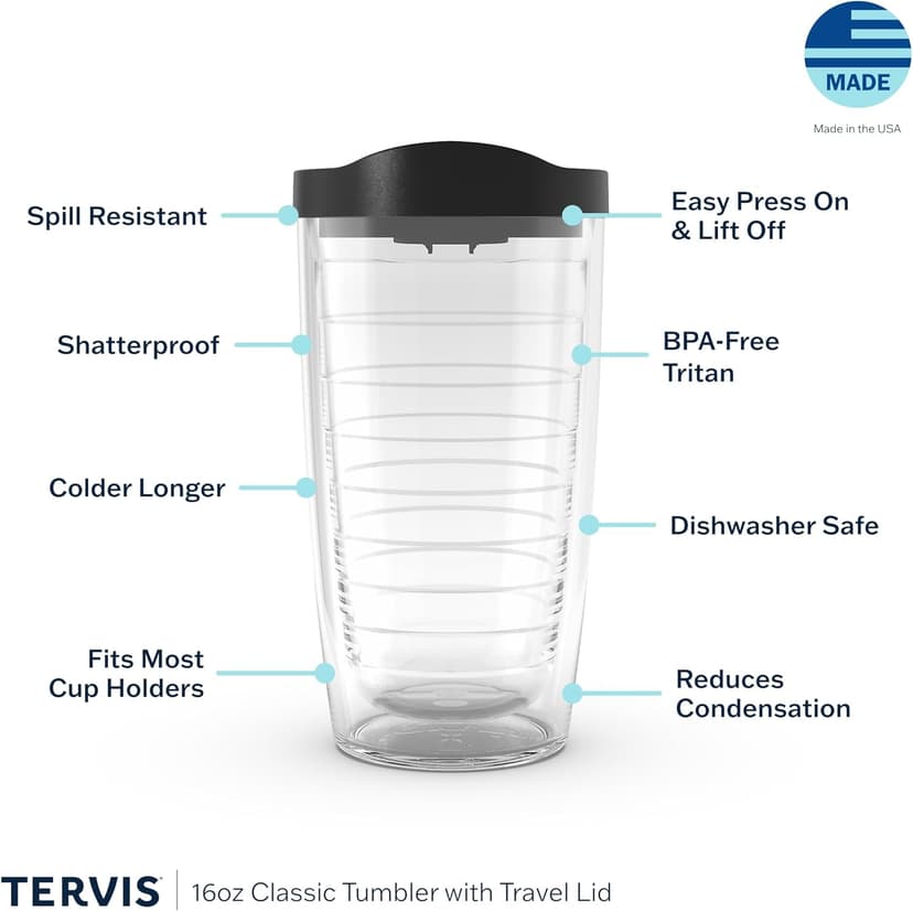 Tervis Made in USA Double Walled Dainty Floral Mother's Day Insulated Tumbler Cup Keeps Drinks Cold & Hot, 16oz, Grandma
