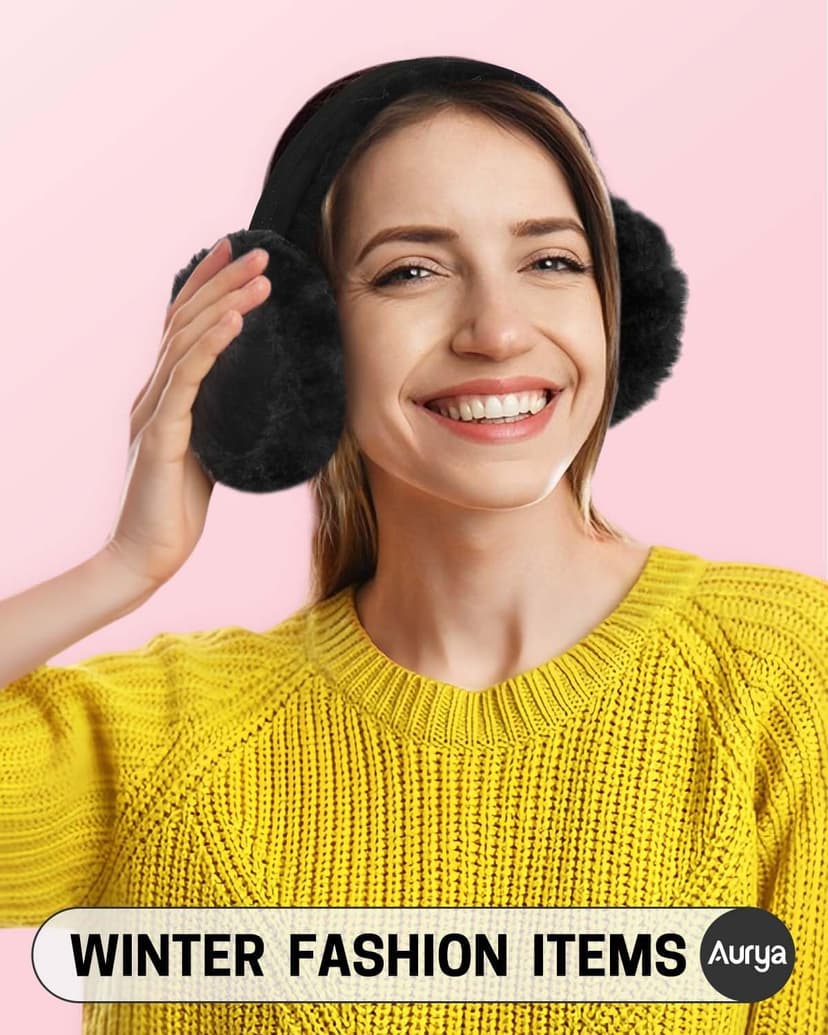 Aurya Ear Muffs - Classic Unisex Ear Warmer Winter Outdoor Earmuffs for Women