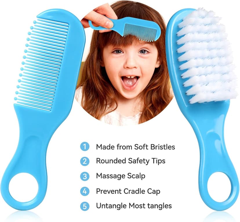 Baby Grooming Kit, Infant Safety Care Set with Hair Brush Comb Nail Clipper Nasal Aspirator,Baby Essentials Kit for Newborn Girls Boys B0B8NKVDJH