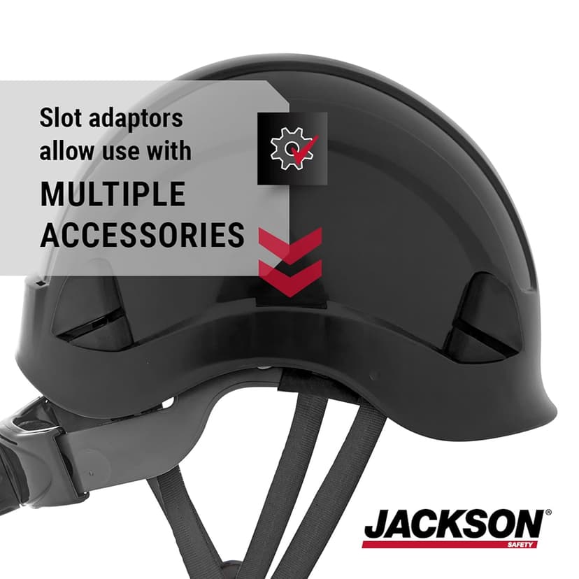 Jackson Safety CH300 Climbing-Style Hard Hat - Non-Vented Construction Helmet with Chin Cup - ANSI Z89.1 & OSHA Compliant - (Multiple Colors)