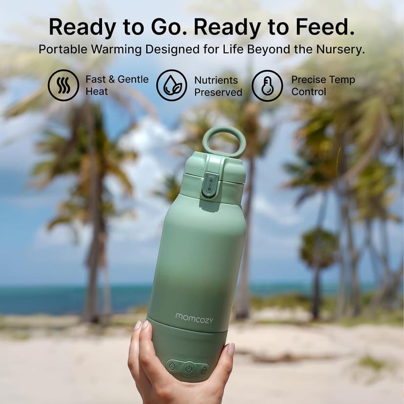 Fast Heating with Nutrients Preserved, Precise Temp Control, Dual Heating Modes for Breast Milk & Water, 17OZ Large Capacity Momcozy Portable Bottle Warmer for Breast Milk, Baby Travel Essentials B0DKHCWJ5G