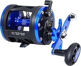 Sougayilang Trolling Reel & Conventional Fishing Reel - Saltwater Level Wind Reel with Smooth Drag, Heavy Duty Boat & Ocean Fishing Reel for Sea Bass, Grouper, Salmon