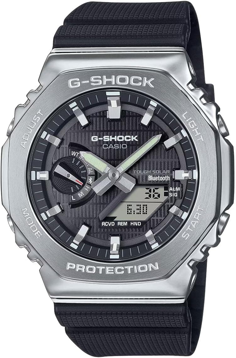 Casio G-Shock Casio G-Steel Solar Connected Black Dial Black Resin Strap Watch - GBM2100-1A