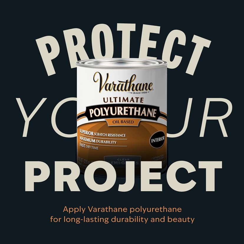 Varathane Premium Fast Dry Wood Stain | 1 Hour Dry Time | 1 Coat Color | Interior Wood Stain | Furniture, Cabinets, Doors, Trim | Half Pint | Dark Walnut