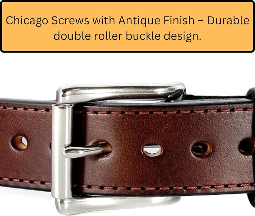 Daltech Force Steel Core Reinforced Leather Gun Belt - Thick Gun Belts for Concealed Carry CCW