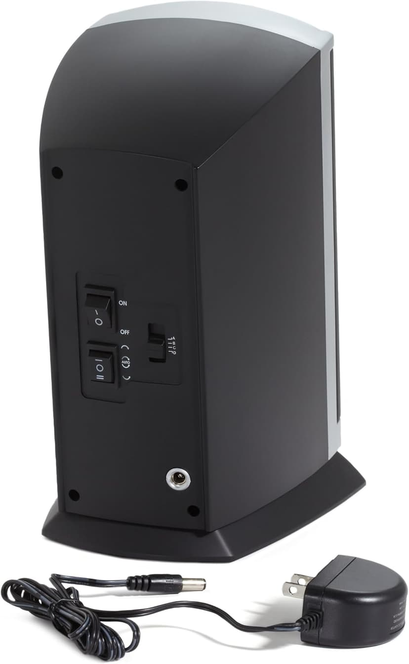 Diplomat Double Metallic Silver / Black Watch Winder with Built In IC Timer