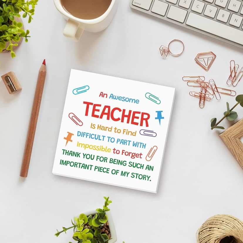 Teacher Appreciation Gifts for Women Men Wooden Box Sign Desk Decor End of Year Christmas Birthday Back to School Gifts for Preschool Kindergarten Teacher Elementary Educators Wooden Plaque
