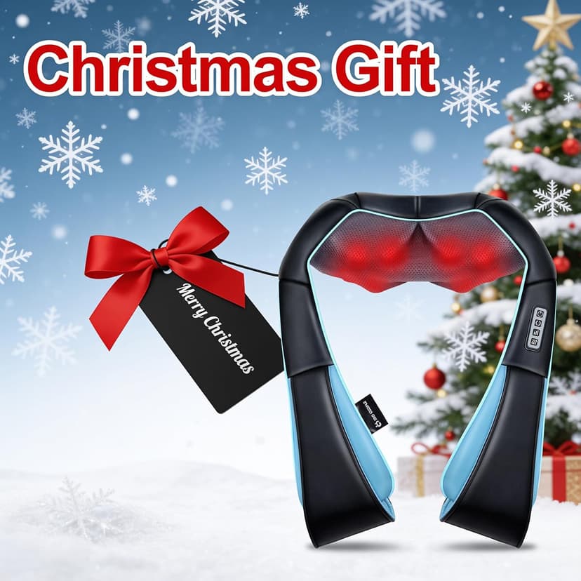 Mo Cuishle Shiatsu Back Shoulder and Neck Massager with Heat, Electric Deep Tissue 4D Kneading Massage, Best Gifts for Women Men Mom Dad, Fathers Day, Mothers Day, Christmas Gifts