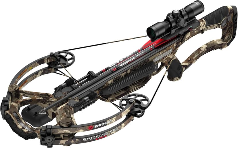 Barnett Whitetail Pro STR Crossbow, with 4x32mm Multi-Reticle Scope, Arrows, Lightweight Quiver