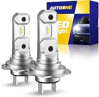 AUTOONE H7 LED Light Bulbs, 1:1 Mini Size, 50,000LM Brightness, No Flicker 6500K Cool White, Easy 3 Min Plug and Play, IP68 Rated, Long Lifespan, 2 PCS