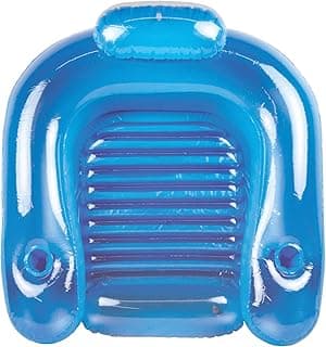 Poolmaster Paradise Water Chair, Inflatable Adult Pool Float Lounge Chair with Backrest, Armrests & Dual Cup Holders, Comfortable Floating Seat for Pool, Lake, Beach or River Relaxation