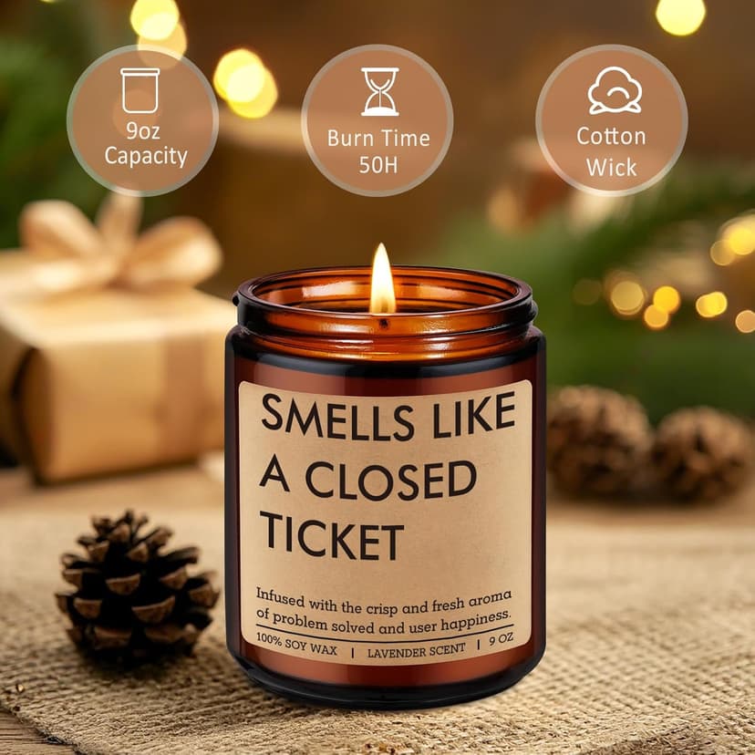 Miracu Tech Support Candle, Gifts for Tech Guys, IT Professionals, Information Technology Gifts for Techies Men, Technical Help Desk Decor, Computer Nerd Geek Engineer Technician Christmas Techy Idea