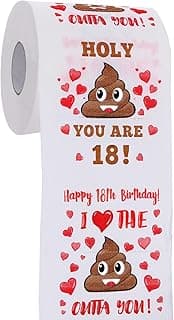 18th Birthday Gifts for Boys or Girls - Happy Prank Toilet Paper - 18th Birthday Decorations, Party Supplies Favors - Novelty Bday Present for Him, Her, Friends - 18 Years Old Funny Gag Gift for Guys