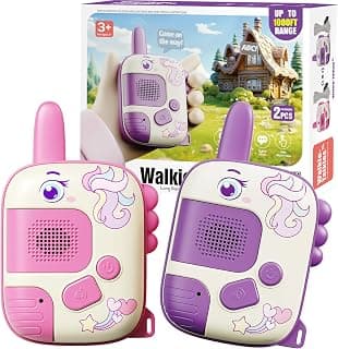 Walkie Talkies Toys for Girls:Unicorn Toys 2 Pack Birthday Gifts for 3 4 5-7 8 Year Old Girls Toy for 4 5 6 7 8-10 Year Old Camping Outdoor Game,Christmas Stocking Stuffers for Girls Kids B0D8QG23HQ