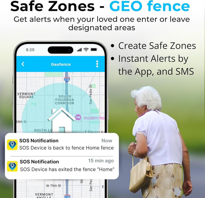 Seculife Smartwatch: Medical Alert Bracelet with GPS Tracker, Fall Detection Smart Watch, 2 Way Calling, SOS Button, Medical Watch, Emergency Device for Seniors, Life Alert System, Elderly Monitoring