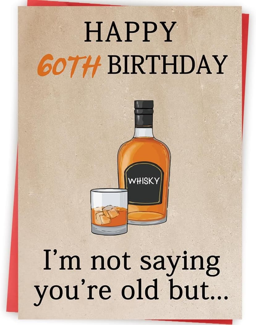 Funny 60th Birthday Card & Gifts for Women Men, 60th Birthday Decorations for Mom Dad Grandma Grandpa, Gifts for 60 Year Old Woman Man