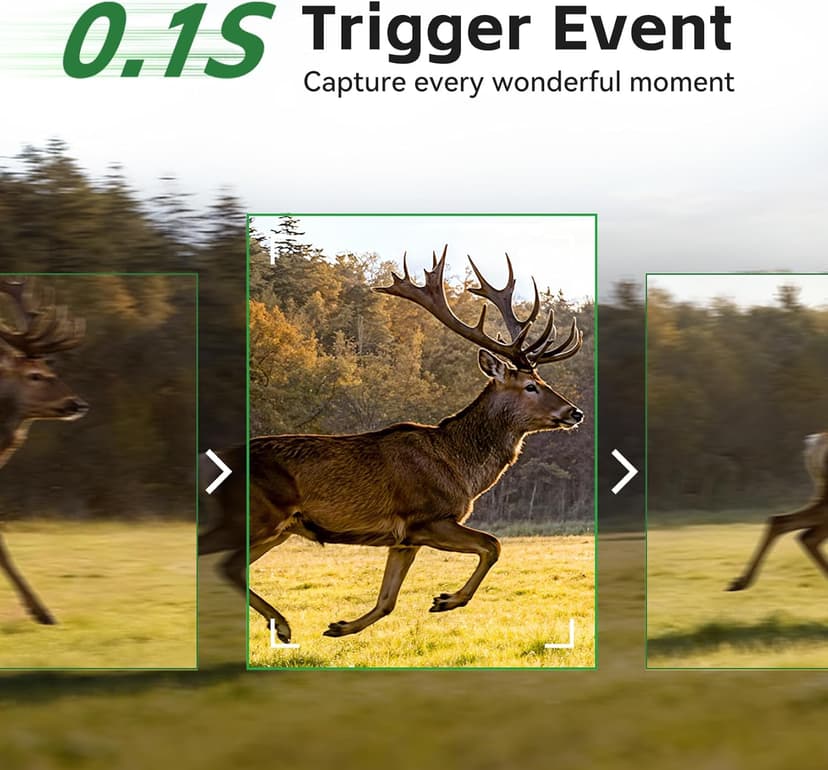 Trail Camera, 36MP 2K 0.1S Trigger Motion Activated,Game Camera with Night Vision IP66 Waterproof 2.0''LCD 90° Cam Lens for Outdoor Scouting Wildlife Monitoring Home Security, Gifts for Men