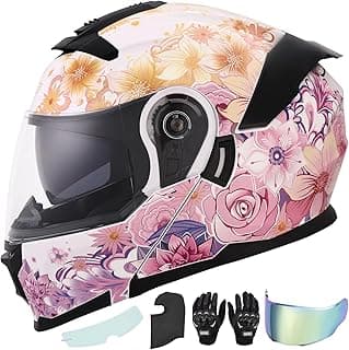 OUMURS Modular Motorcycle Helmets Full Face Flip up Street Bike Motorcycle Helmet for Unisex Adult Model 912