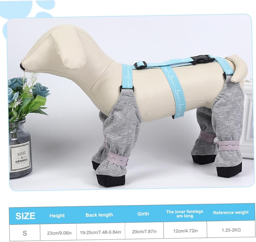 Dog Suspender Boots, Adjustable Suspender Boots for Dogs, Soft & Warm Dog, Dust-Proof for Winter, Outdoor Walking Shoes, Paw Protector for Small Medium Dogs