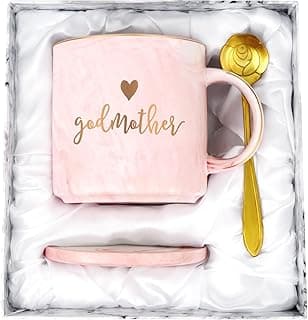 YHRJWN Godmother Proposal Gift, Will You Be My Godmother, Quieres Ser Mi Madrina, Christmas Mothers Day Birthday God Mother Gifts for Women from Godchild, Aunt Gifts, 12 Oz