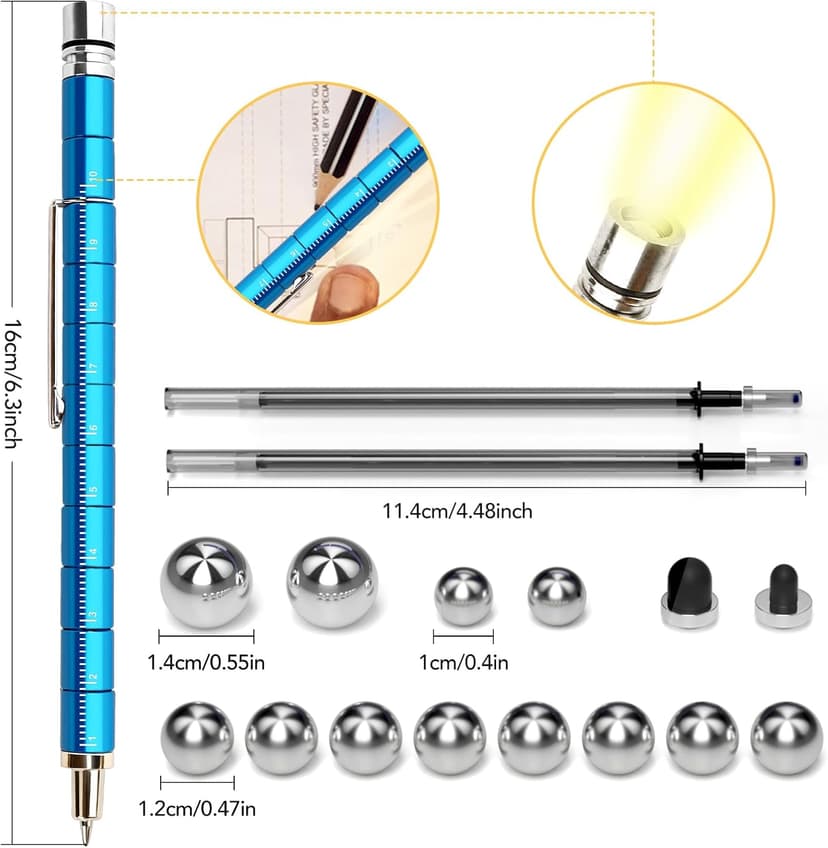 Cool gadget with LED light, transforms into robots, stress relief desk toy, birthday graduation anniversary gift for him Fidget Pen Gift, Multifunction Stress Relief Fidget Toy for Teens and Men B0GZYWB5K5