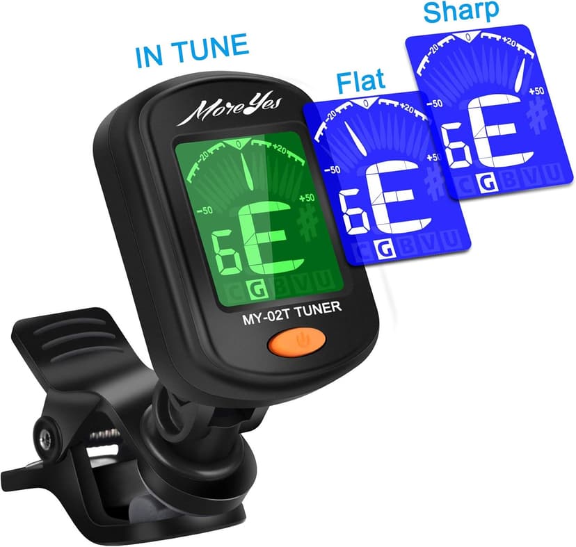 MOREYES Guitar Picks Capo Guitar Tuner Clip on for Acoustic Ukelele Bass Classical Guitar