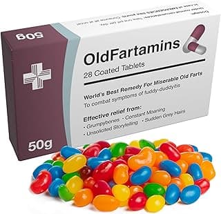 Funny Prank Pill Box with Sweets, Gag Gifts for Men, 20th 30th 40th 50th 60th 70th Birthday Gifts for Him, Novelty Joke Birthday Gifts for Boyfriend, Birthday Gift Hamper for Her