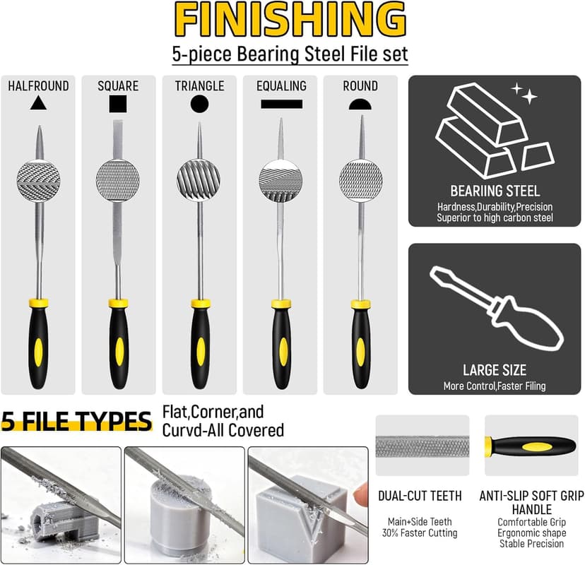51Pcs 3D Printer Tools Kit,3D Printer Accessories for All FDM/SLA Printers Includes Nozzle Cleaning Tools,deburring Tool,Removal Scrapers,Files,Brushes,Knife,Complete Starter Kit with Storage Case