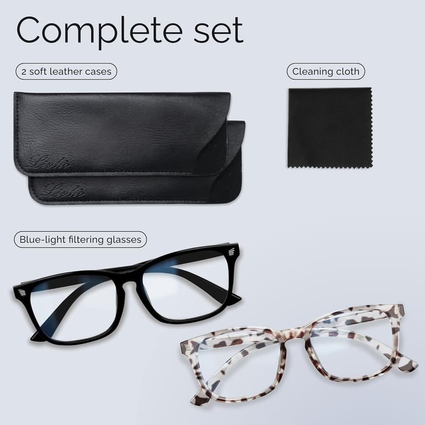livho High Tech Blue Light Glasses - Advanced Blue Light Blocking Computer Glasses - Screen Fatigue & UV Protection