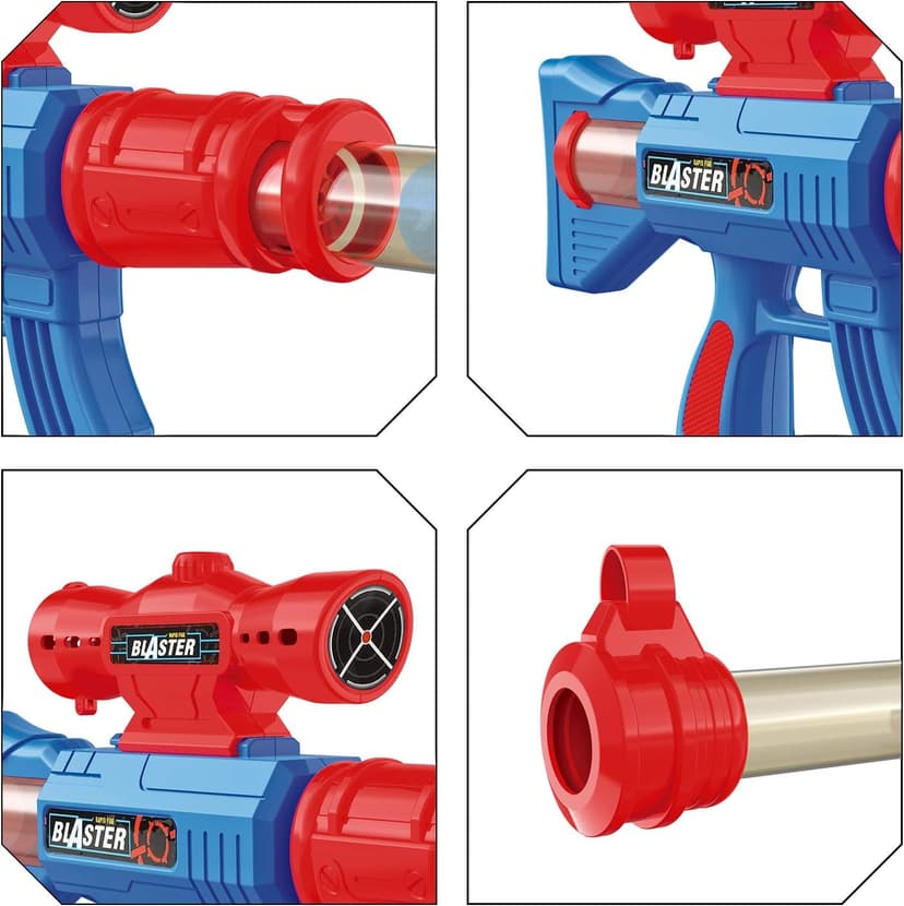 YEEBAY Shooting Game Toy for Age 6, 7, 8,9,10+ Years Old Kids, Boys - 2pk Air Guns & Shooting Target & 24 Foam Balls - Ideal Gift - Compatible with Toy Guns
