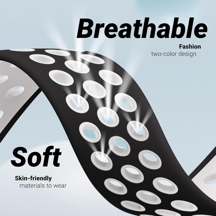 5 Pack Sport Bands Compatible with Apple Watch Band 44mm 45mm 46mm 42mm 41mm 40mm 38mm 49mm for Men Women, Breathable Silicone Wrist Strap for iWatch Series 11 10 9 8 7 6 5 4 3 2 1 SE3 2 1 Ultra3 2 1