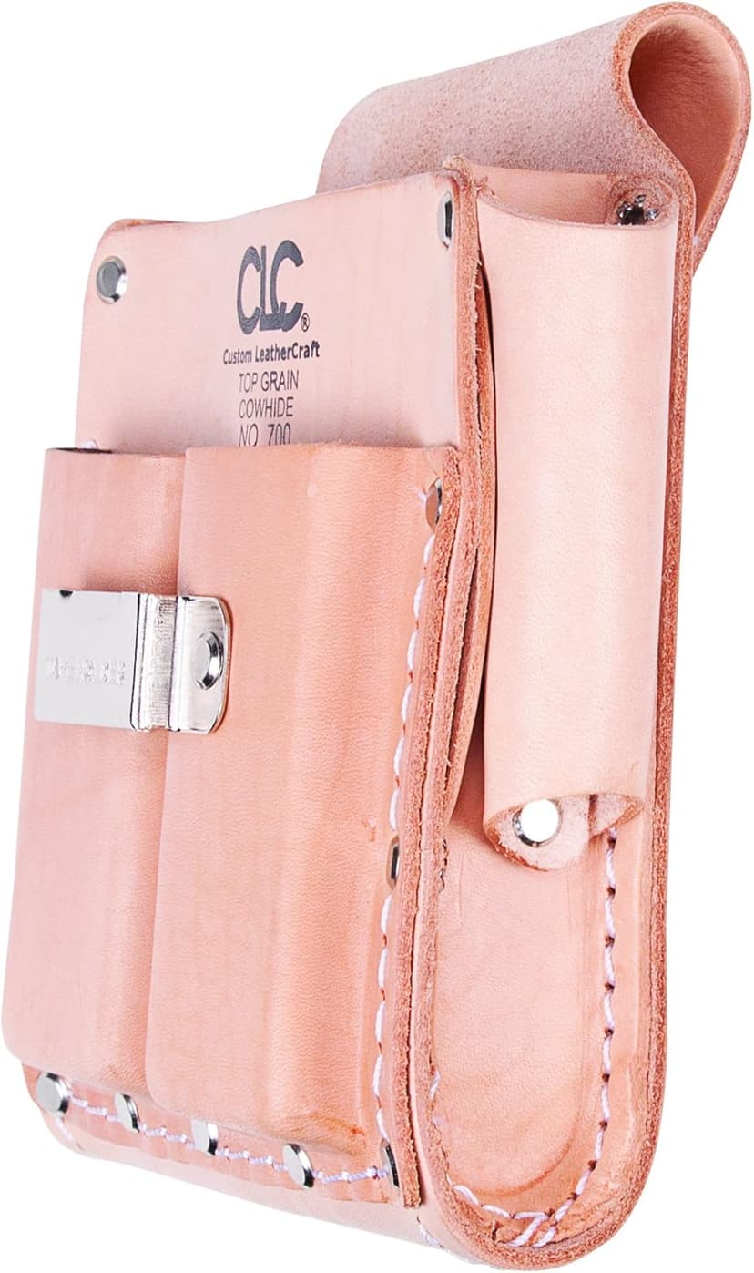 CLC Custom Leathercraft 700 Tool Pouch, Heavy Duty, 5-Pocket, Tan