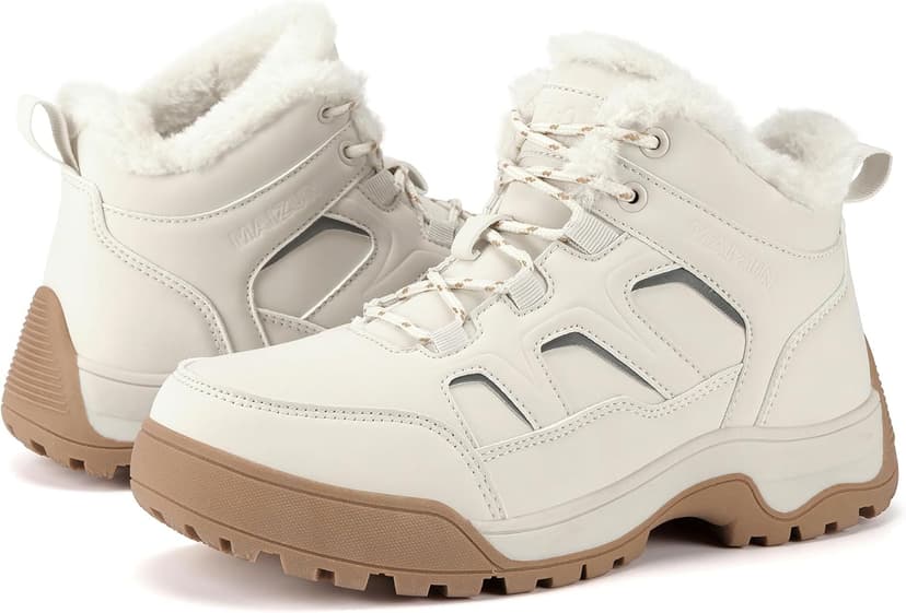 MAIZUN Winter Boots for Women Snow Warm Non-Slip Hiking Ankle Booties for Women Faux Fur Outdoor