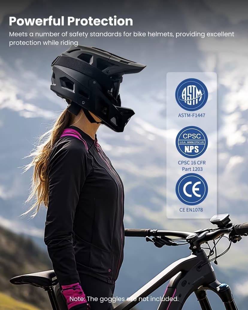 ILM Adult Mountain Bike Helmet Men & Women Full Face Lightweight BMX MTB Helmet ASTM CPSC CE Certified Cycling Helmet Model ZL-B068