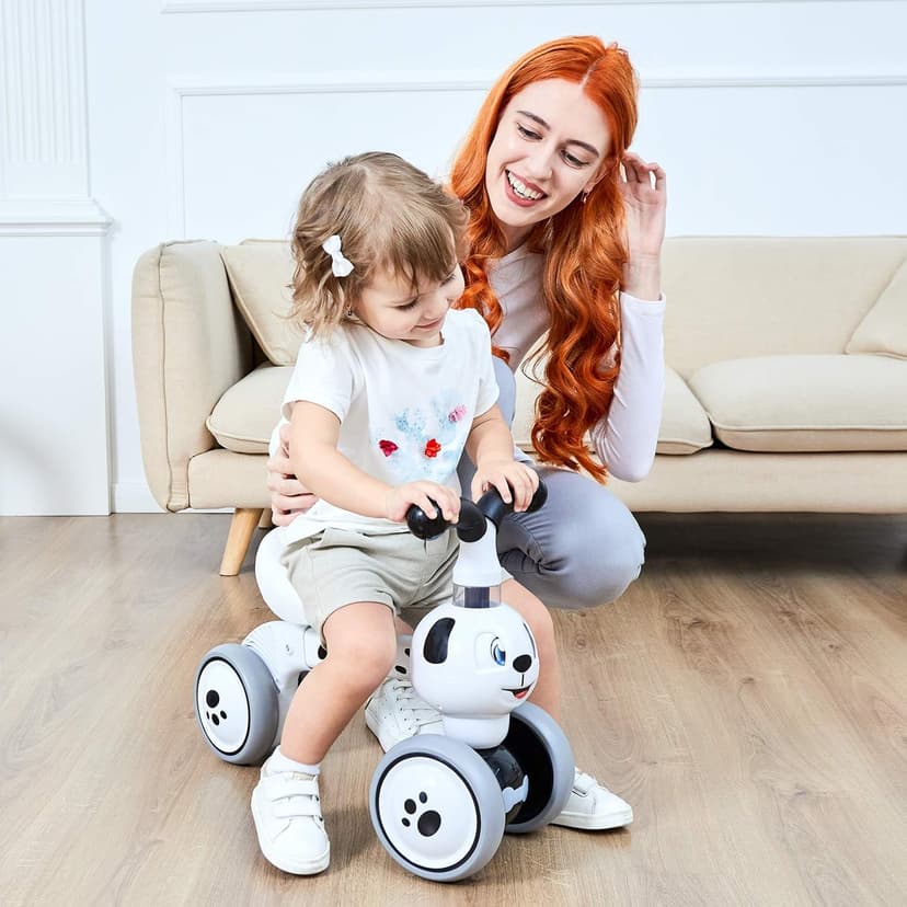 YGJT Baby Balance Bike Toys for 1 Year Old, Birthday Gifts for Boys and Girls, Silent Wheels & Non-Pedal Baby Walker Riding Toys for 10-36 Months Toddlers, Kids First Bike Gifts Spotty Dog B07RFLR3VY