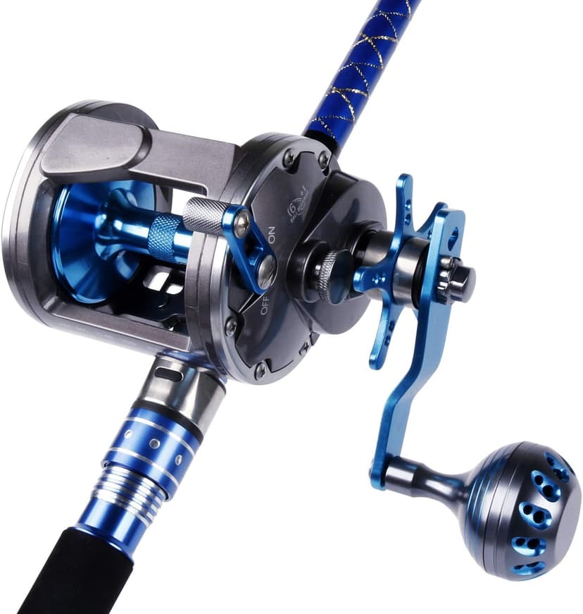 Sougayilang Line Counter Trolling Reel Conventional Level Wind Fishing Reel