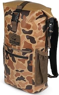 Yukon Outfitters Castor Waterproof Backpack | Roll-Top Dry Bag w/Padded Straps |Durable 25.5L Pack for Hiking & Outdoor Gear - Vintage Camo