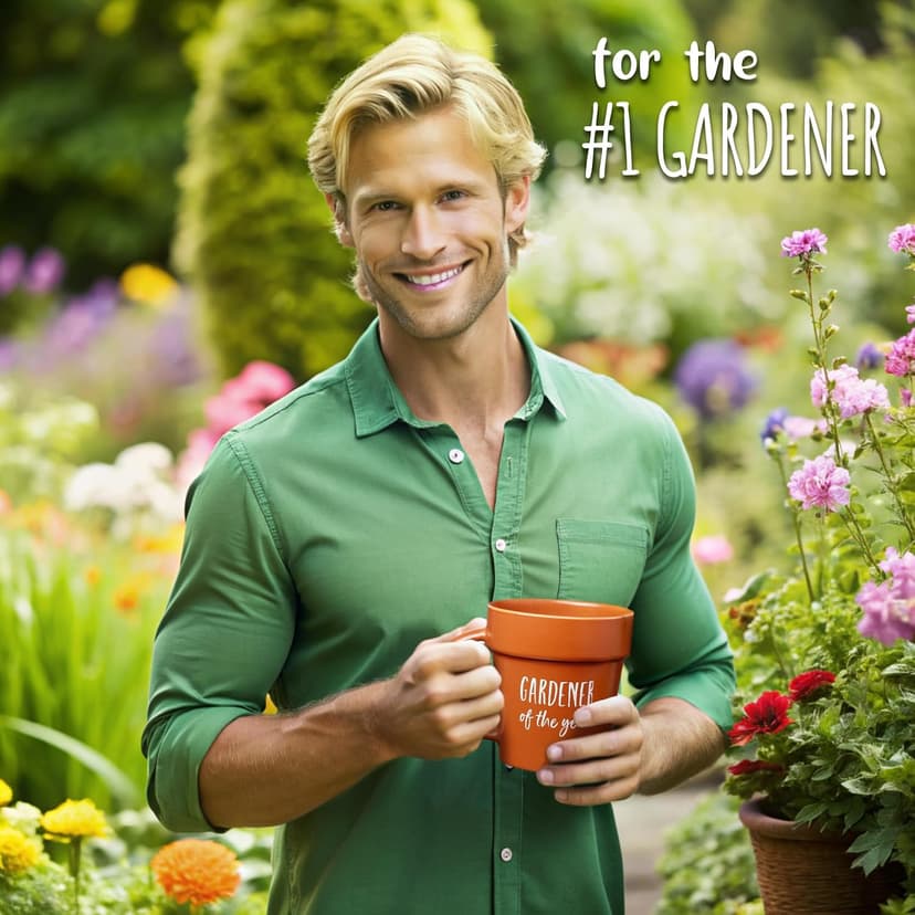 VELENTI Gardener Coffee Mug Gift - Funny Plant Pot Mug with Shovel Spoon - Cool Coffee Mugs for Men, Women - Mug for Gardeners, Dad Birthday Gifts, Cute Mom Christmas Gifts (Gardener Coffee Mug) B0BW7N5B3J