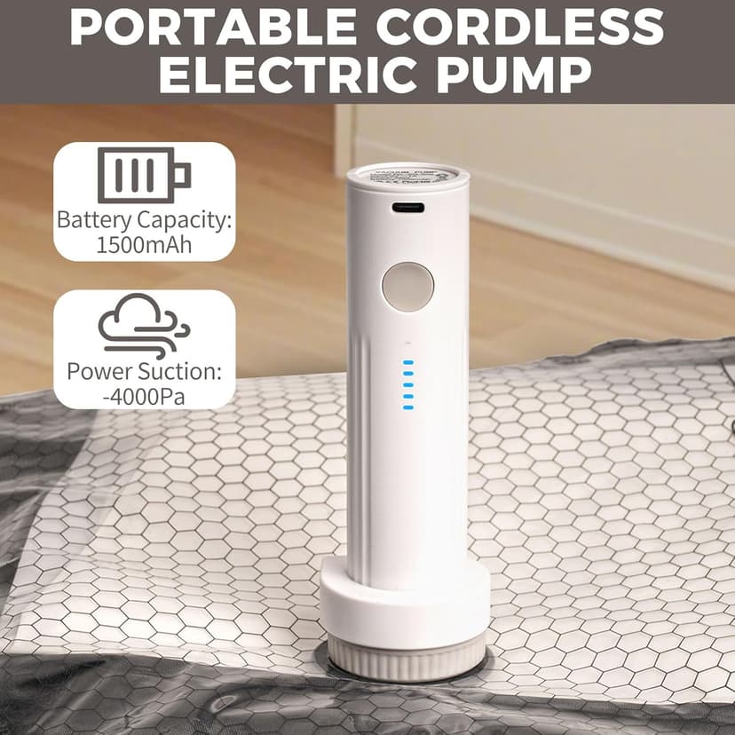 12 Pack Vacuum Storage Bags for Travel with Electric Pump - (3J+3L+3M+3S) Vacuum Seal Bags for Clothing Travel, Space Saver Compression Packing Bags for Luggage, Clothes, Bedding