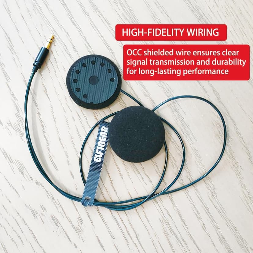 Acoustix Elite Helmet Speakers, Black, 45mm Dynamic Drivers, HiFi Crystal Copper Wire, 3.5mm AUX Compatible with Most Communicators (ACOUSTIX Elite 45MM)